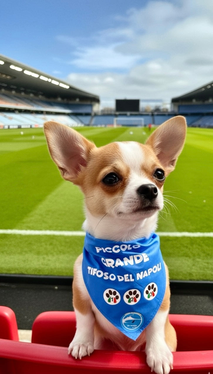 Bandane per Cani “Piccolo Grande Tifoso del Napoli” - 100% Cotone