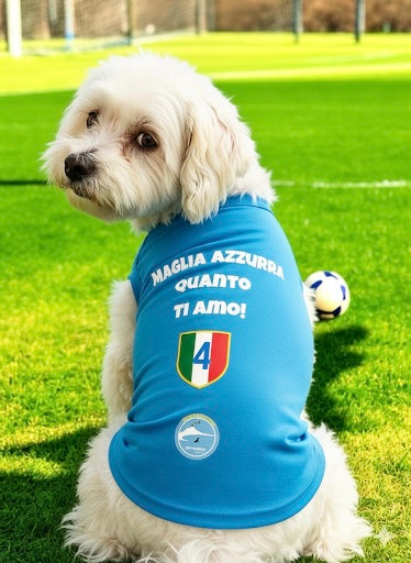 Maglia per cani "Maglia azzurra quanto ti amo!"