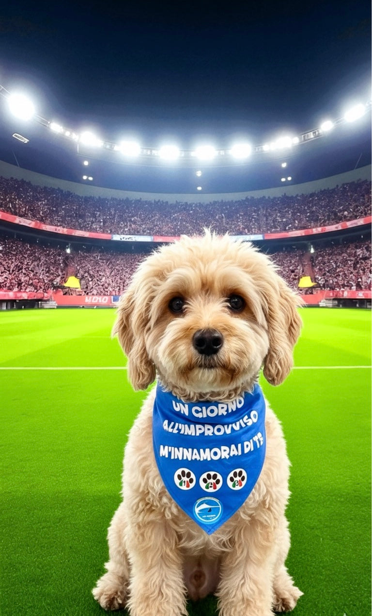 Bandane per Cani “Un giorno all’improvviso m’innamorai di te”- 100% Cotone