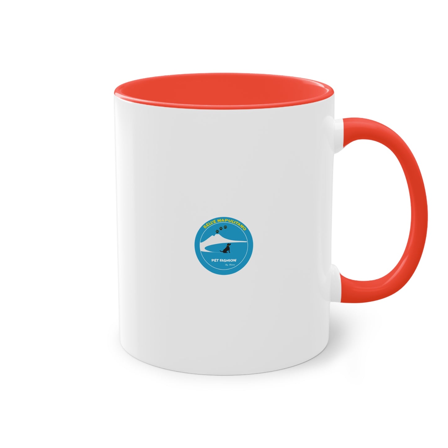 Tazza da Caffè Bicolore "Te piace ‘o Presepe ?" | Design Esclusivo, 33 cl, Interno Rosso