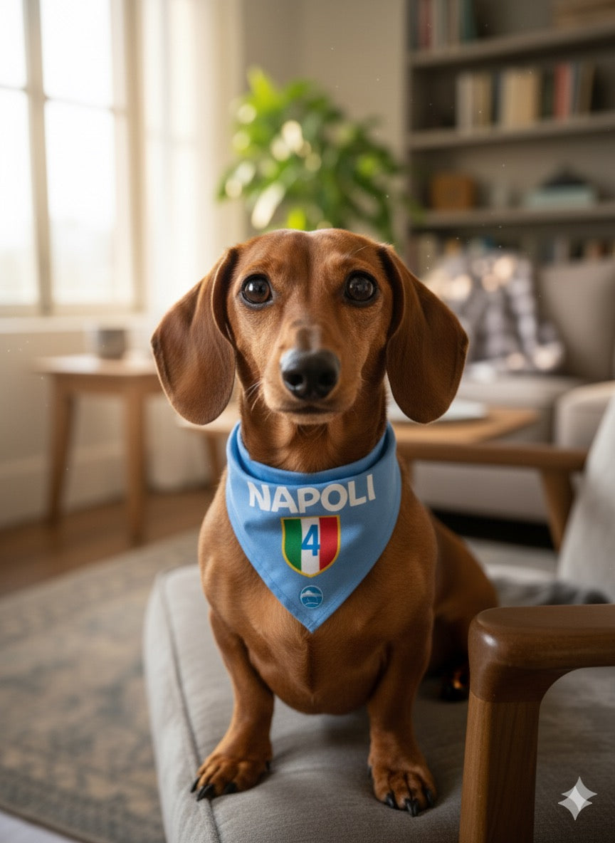 Bandane con elastico per cani "4 Scudetto Napoli"