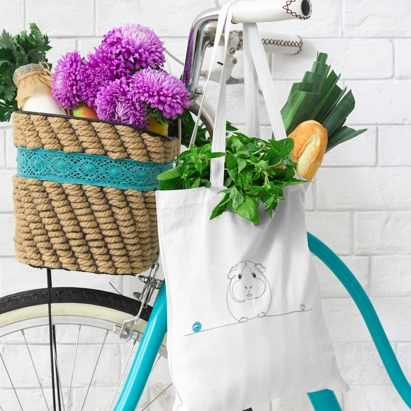 borsa con porcellino d'india