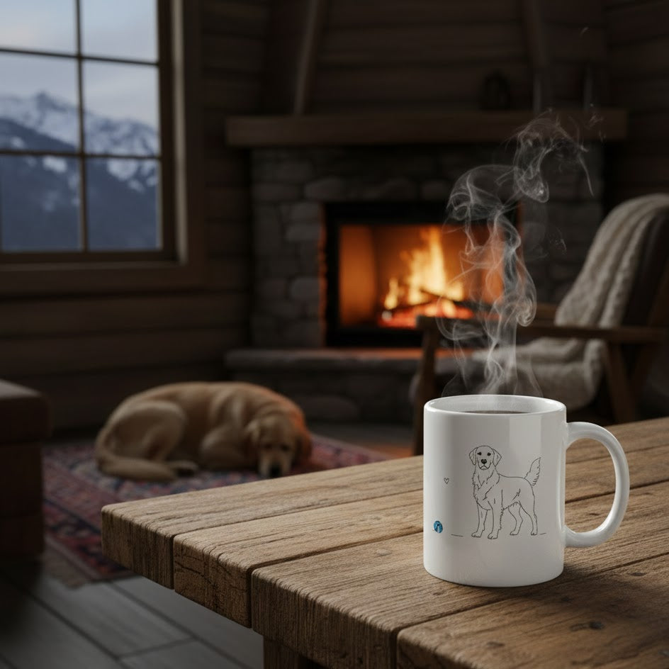 Tazza Golden Retriever - Line Art