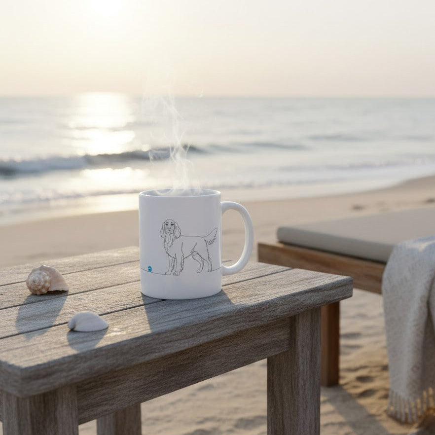 Tazza Setter e cuore - Line Art