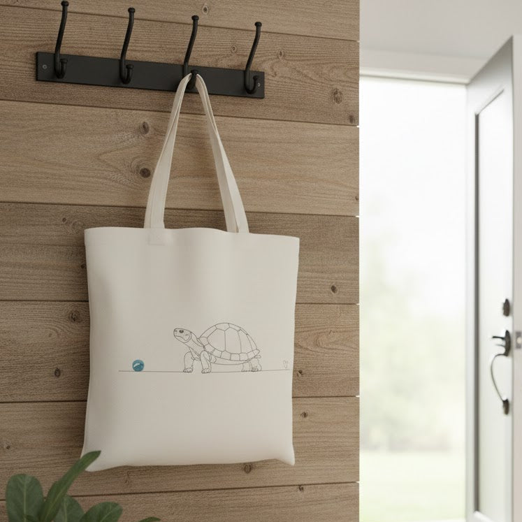 Borsa eco friendly - Tartaruga e cuore - Line art