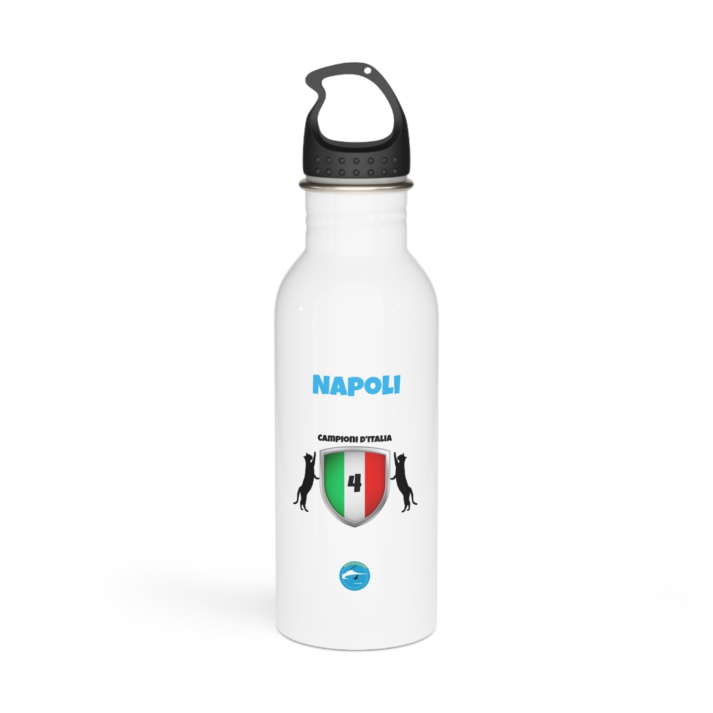 Borraccia Napoli 4° Scudetto 60 cl - Acciaio Inox | Design Esclusivo 2 gatti