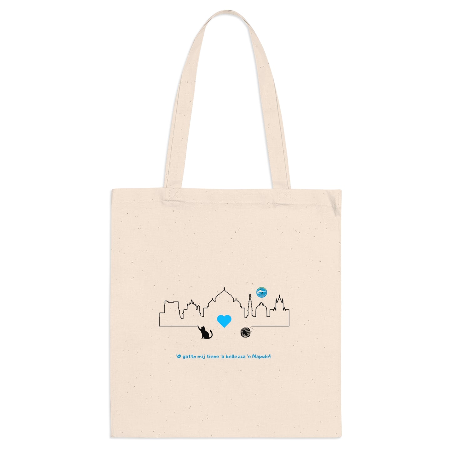 Borsa Tote Shopper "Napoli Skyline" - 100% Cotone Eco-Friendly & Design Esclusivo