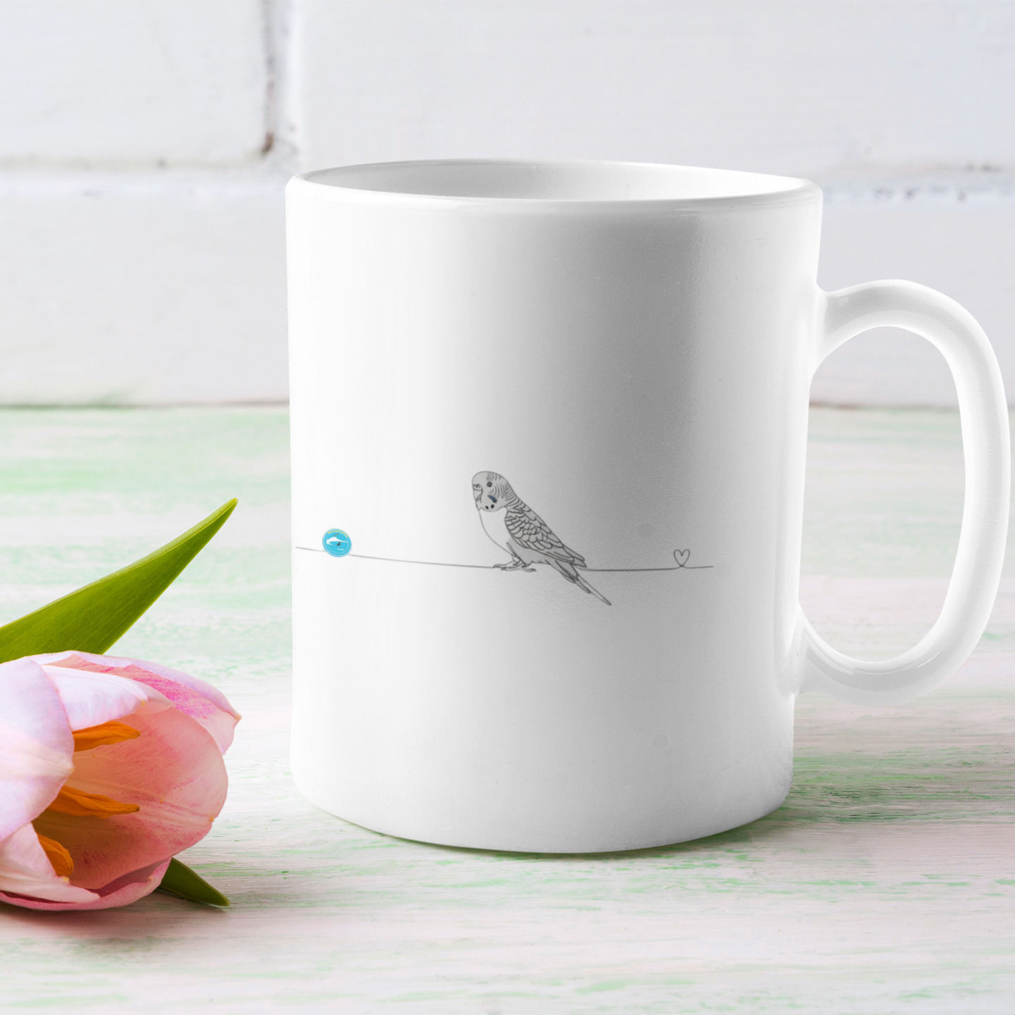 tazza con pappagallino