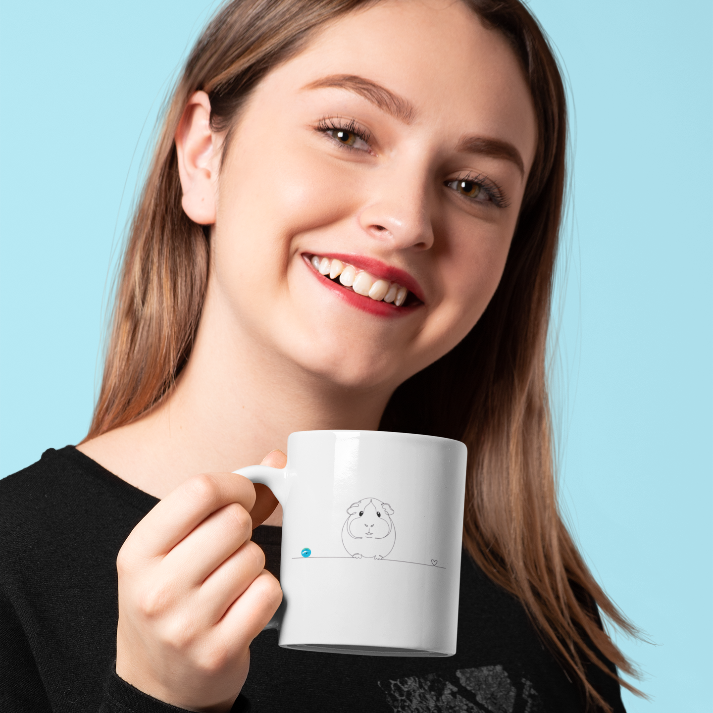 tazza con porcellino d'india