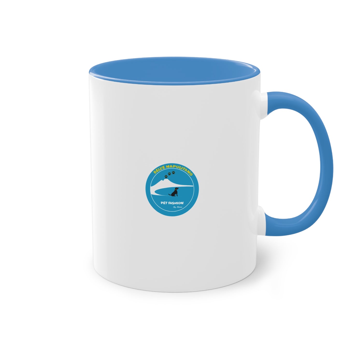 Tazza Bicolore uomo 33cl "Napoli Skyline & Cane" – Ceramica, Funzionale & Design Esclusivo