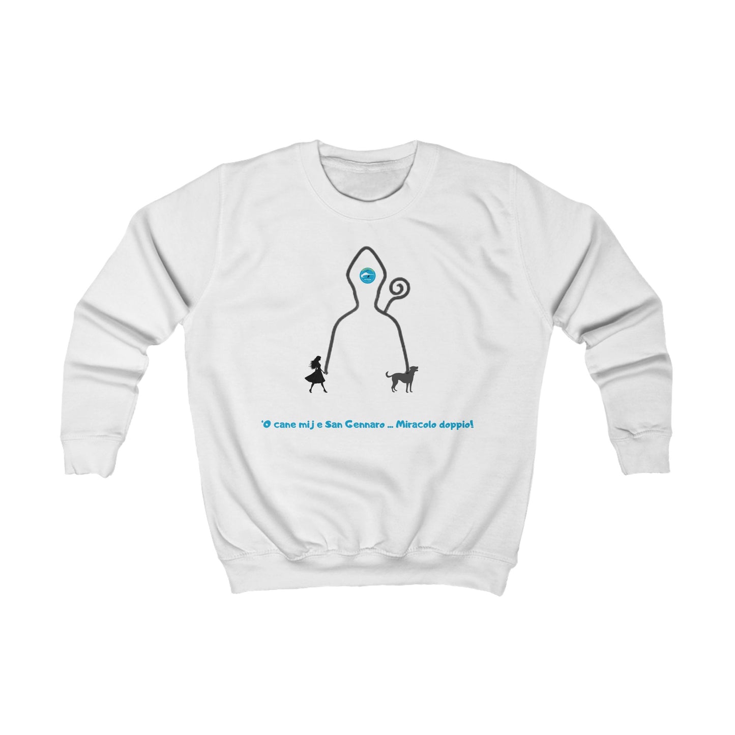 Felpa Girocollo Bambina "San Gennaro & Cane" – Morbida, Sicura & Design Esclusivo