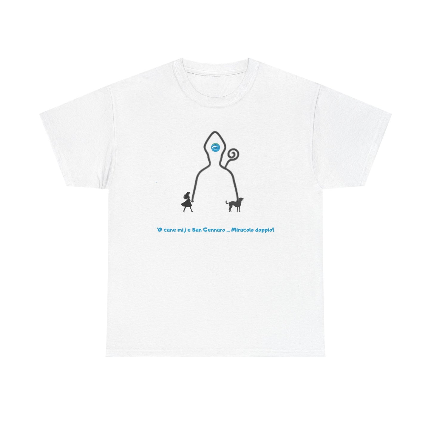 T-Shirt Unisex "Donna, San Gennaro & Cane" – 100% Cotone Etico & Design Esclusivo Napoli