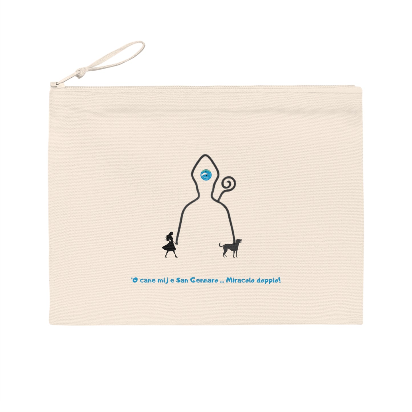 Astuccio donna Riciclato "San Gennaro & Cane" – Design Esclusivo & 80% Cotone Eco