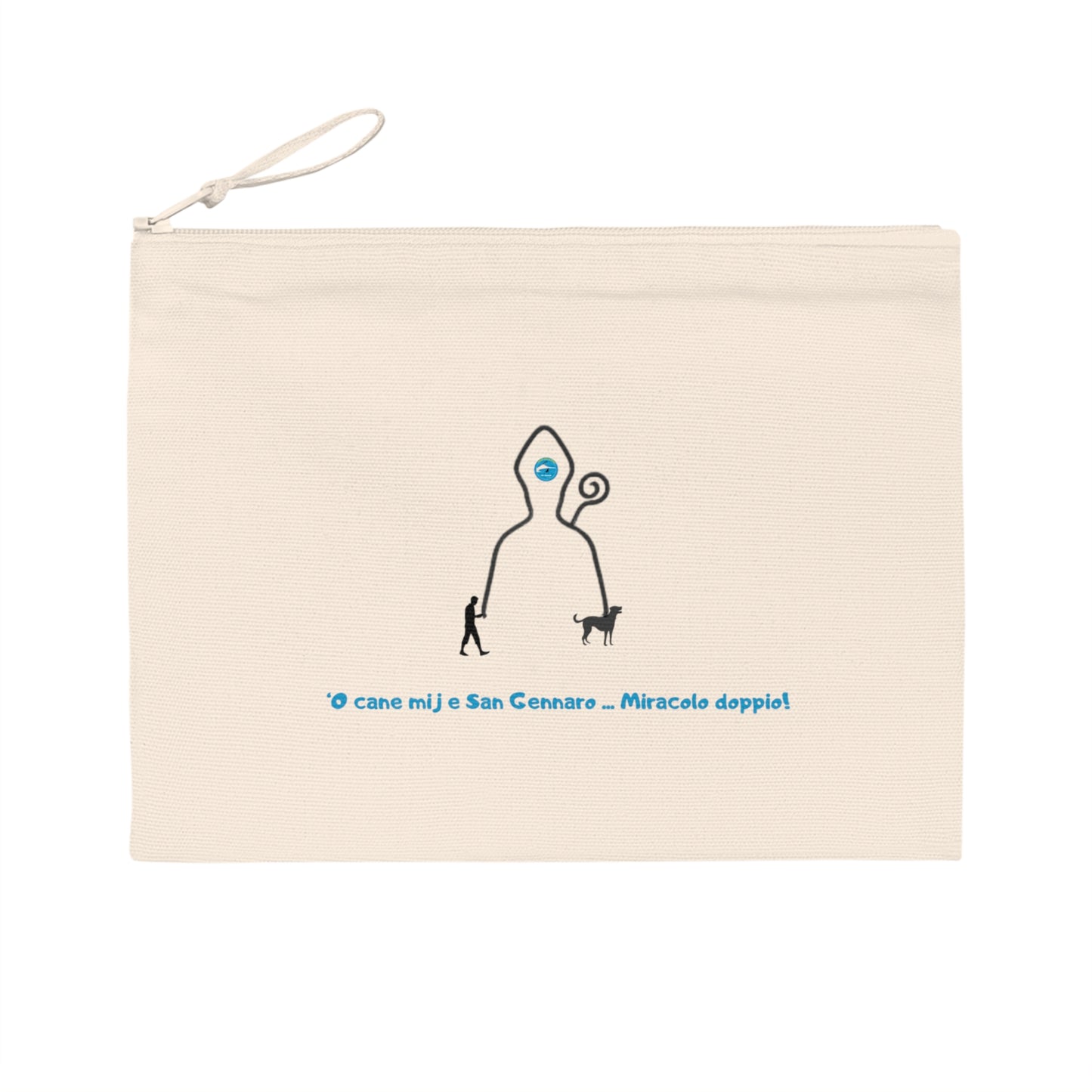 Astuccio uomo Riciclato "San Gennaro & Cane" – Design Esclusivo & 80% Cotone Eco