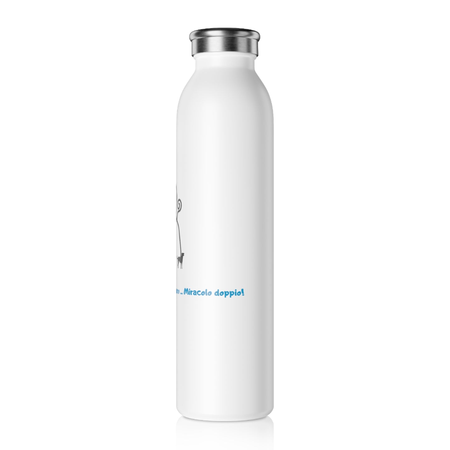 Borraccia Termica Acciaio Inox 600ml "Uomo, Cane & San Gennaro" – Design Esclusivo Napoletano
