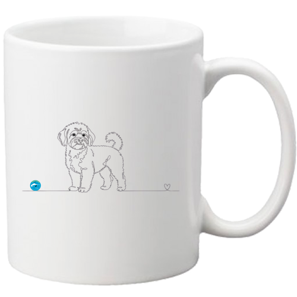 Tazza Maltipoo e cuore - Line Art