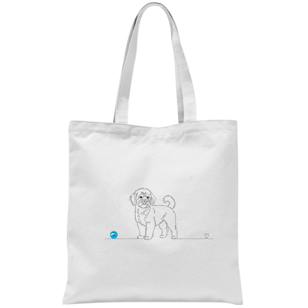 Borsa eco-friendly - Maltipoo e cuore - Line Art