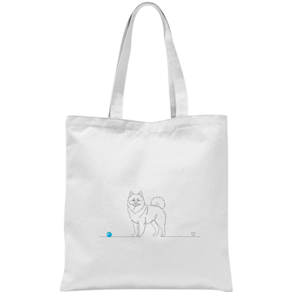 Borsa cotone eco-friendly - Spitz di Pomerania - Line Art