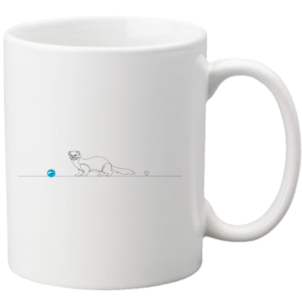 Tazza Furetto e cuore - Line Art