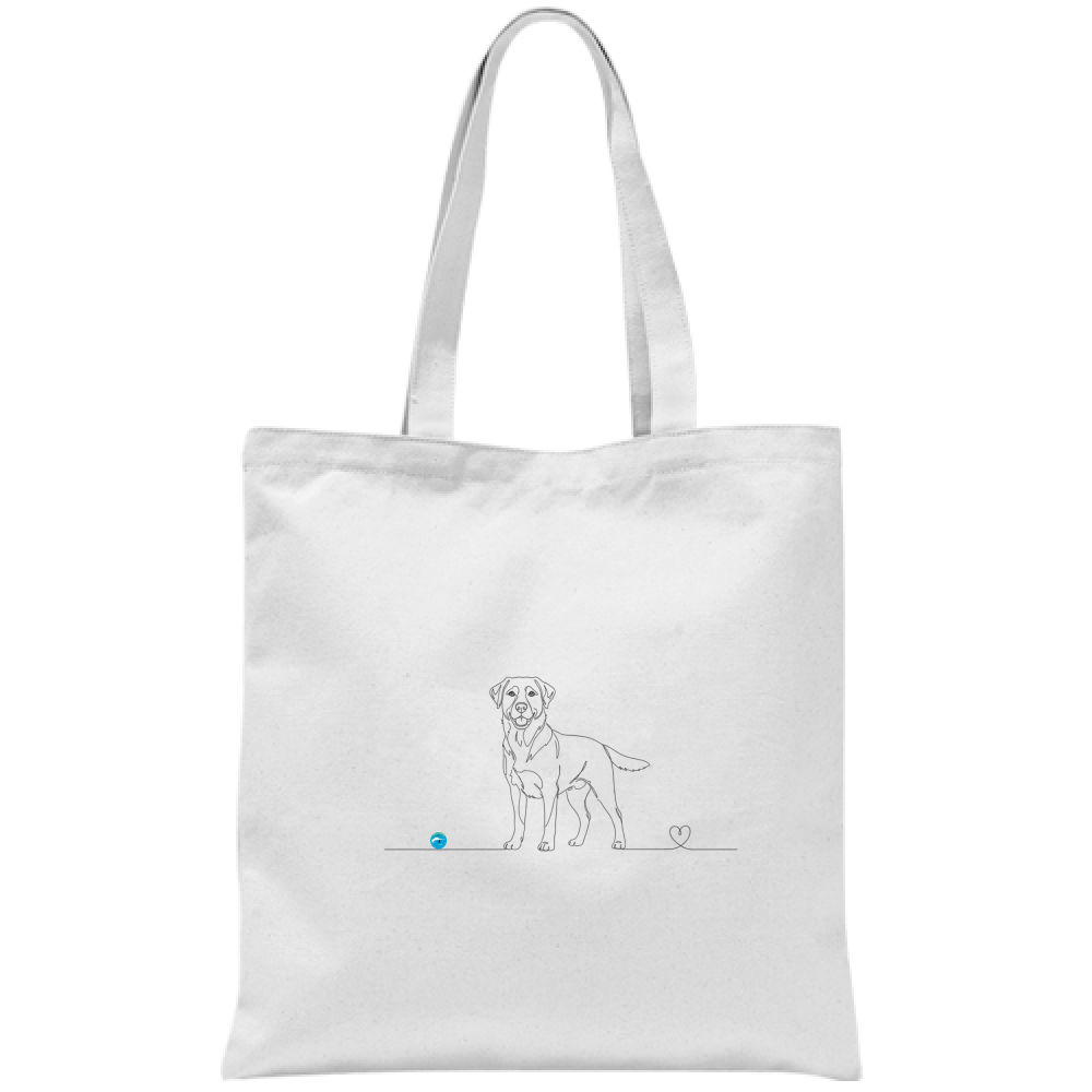Borsa eco-friendly -  Labrador e cuore - Line Art