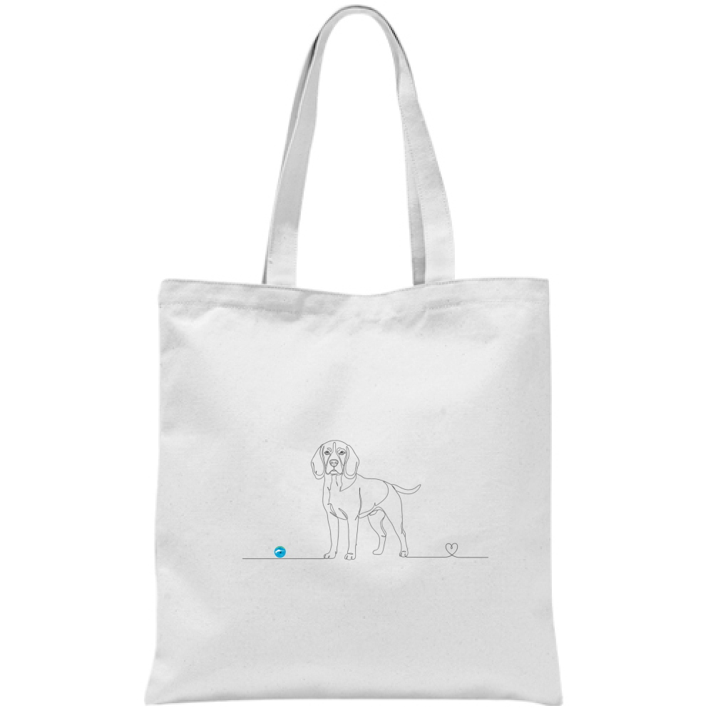 Borsa eco-friendly - Beagle con cuore - Line Art
