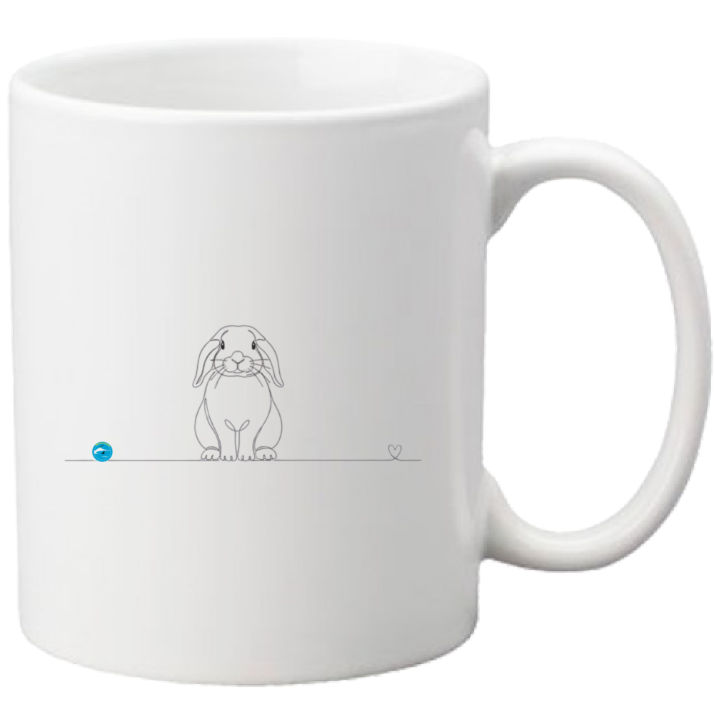Tazza Coniglio Ariete - Line Art
