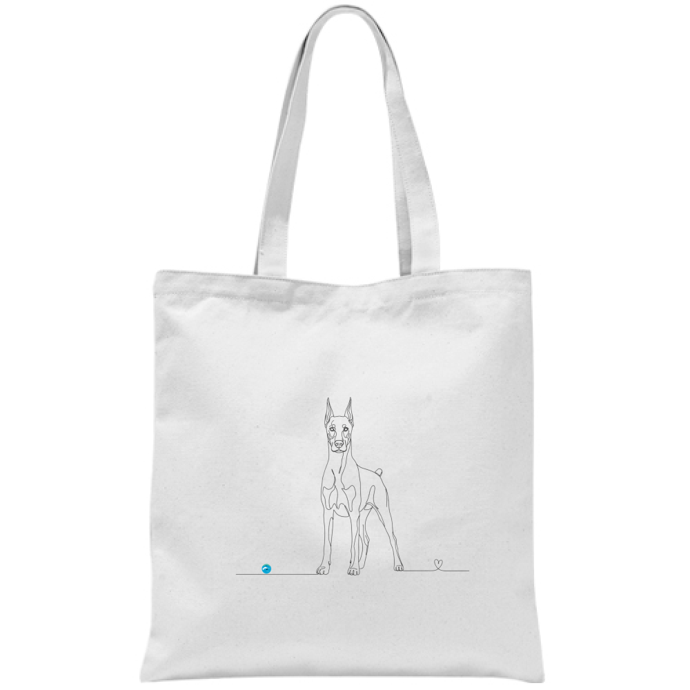 Borsa eco-friendly - Dobermann e cuore - Line Art