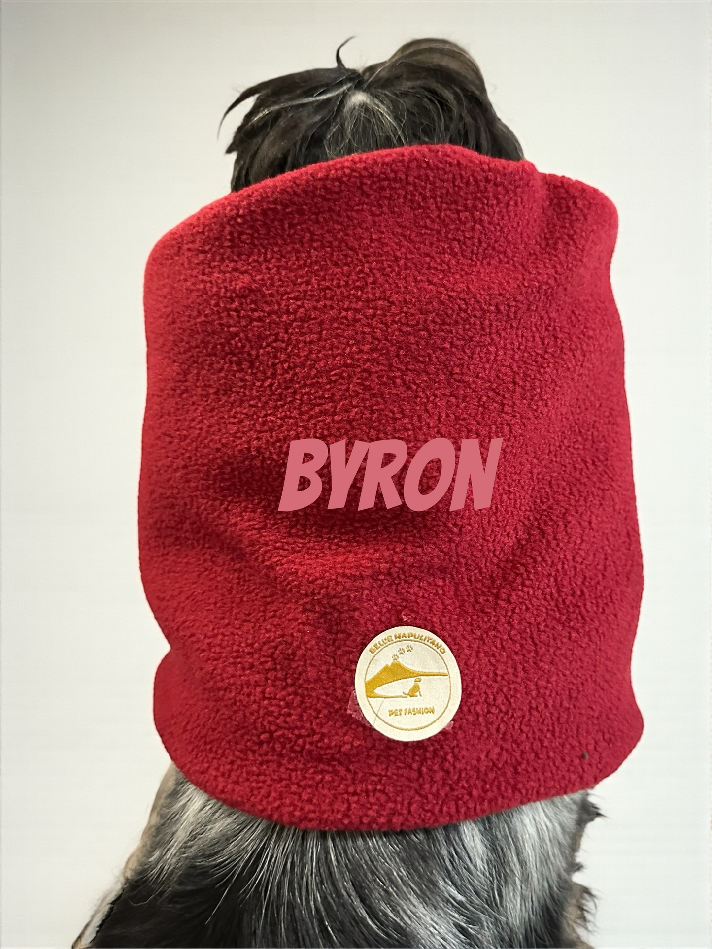 Snood cane in Pile personalizzabile / copri orecchie caldo invernale color bordeaux