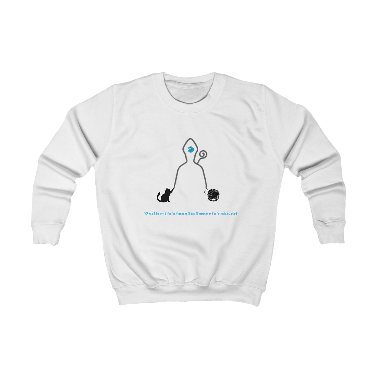 Felpa Bambino "San Gennaro" – Morbido 80% Cotone, Sicura (REACH) & Design Esclusivo