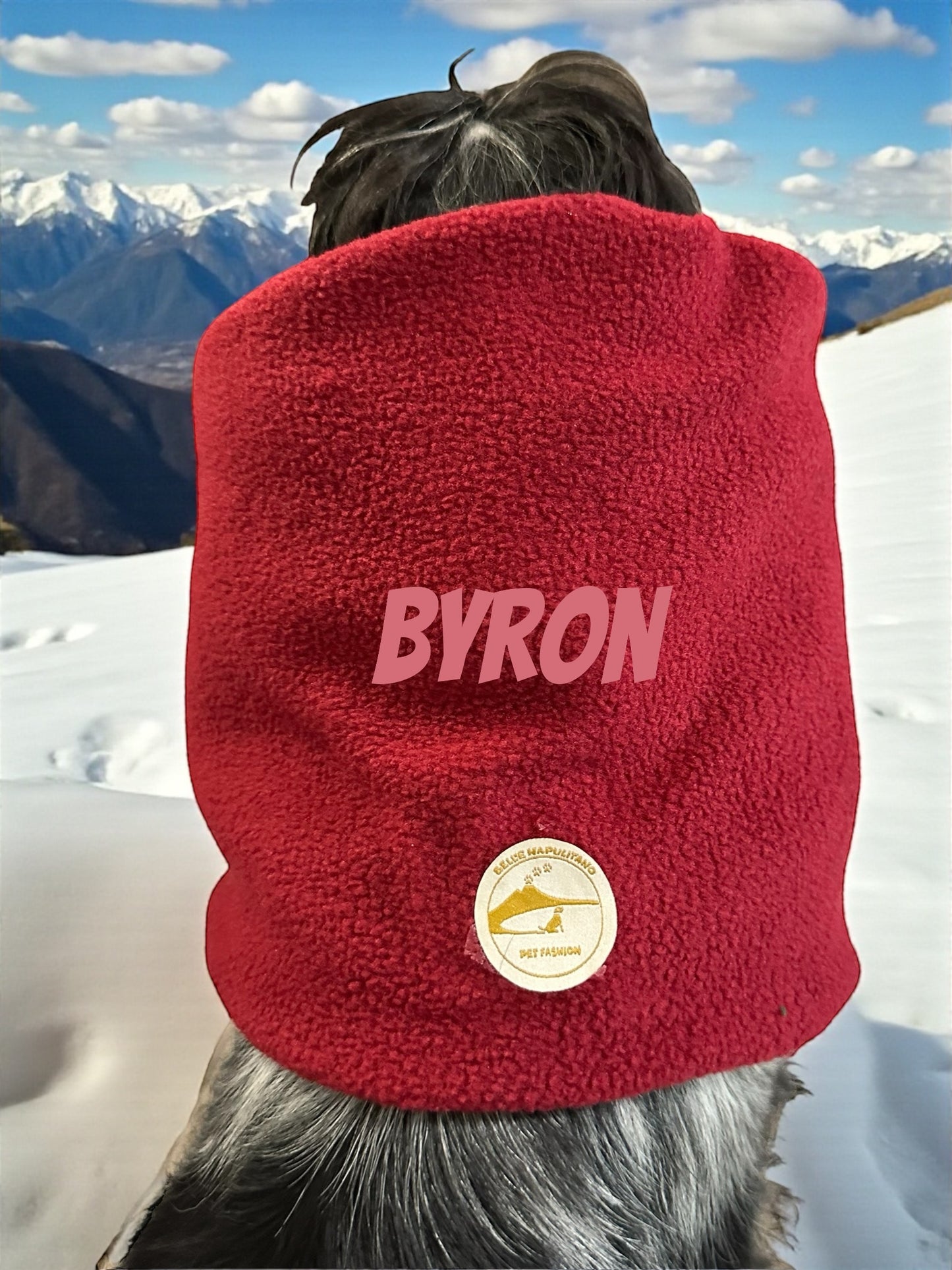 Snood cane in Pile personalizzabile / copri orecchie caldo invernale color bordeaux