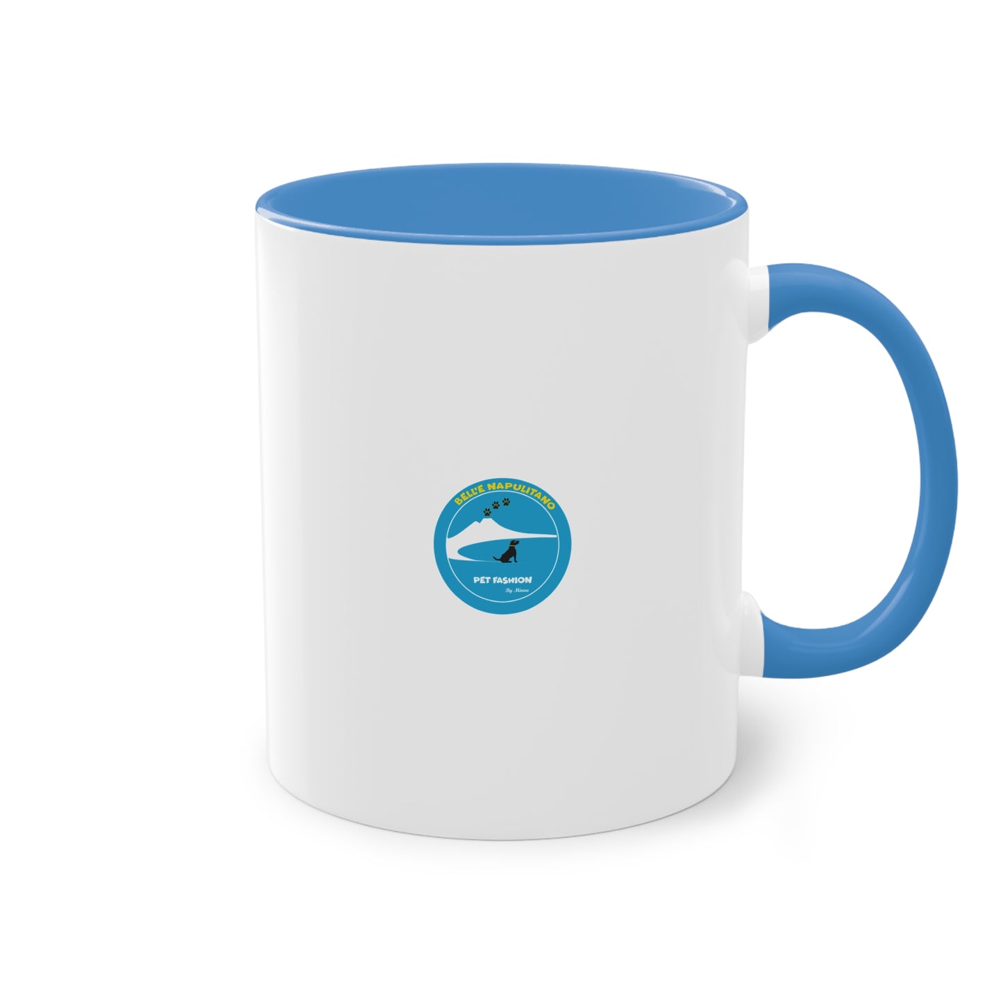 Tazza Bicolore Ceramica 33 cl– “Vesuvio” Bianco & Azzurro – Design Esclusivo