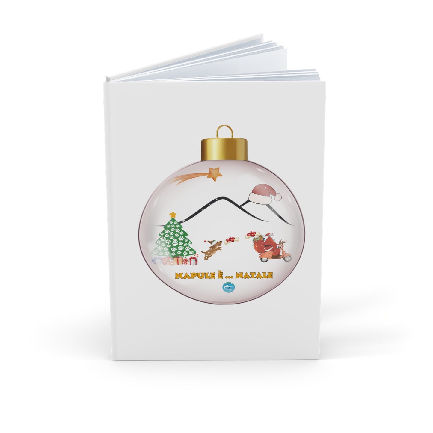 Diario/Taccuino A5 "Napule è .. Natale": Copertina Rigida Esclusiva per Appunti e Disegni Diario
