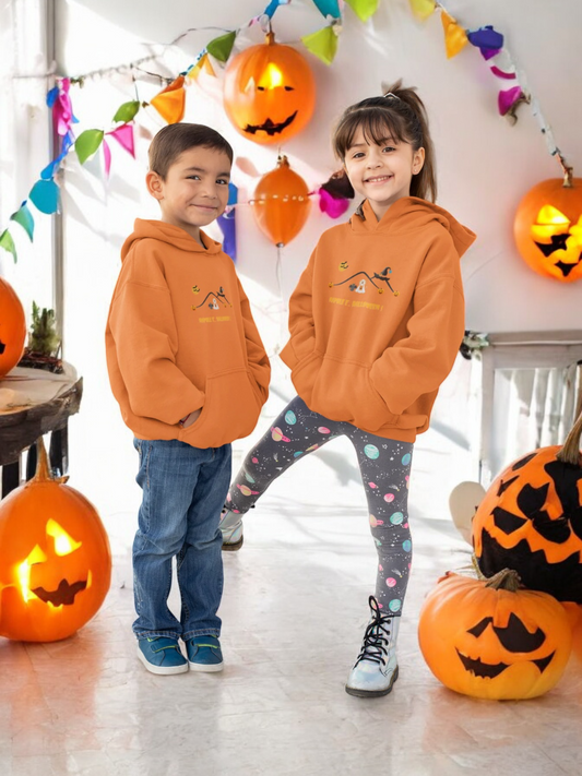Felpa con Cappuccio Unisex per bambini "Napule è ..Halloween " – Cotone Morbido e Stampa di Qualità