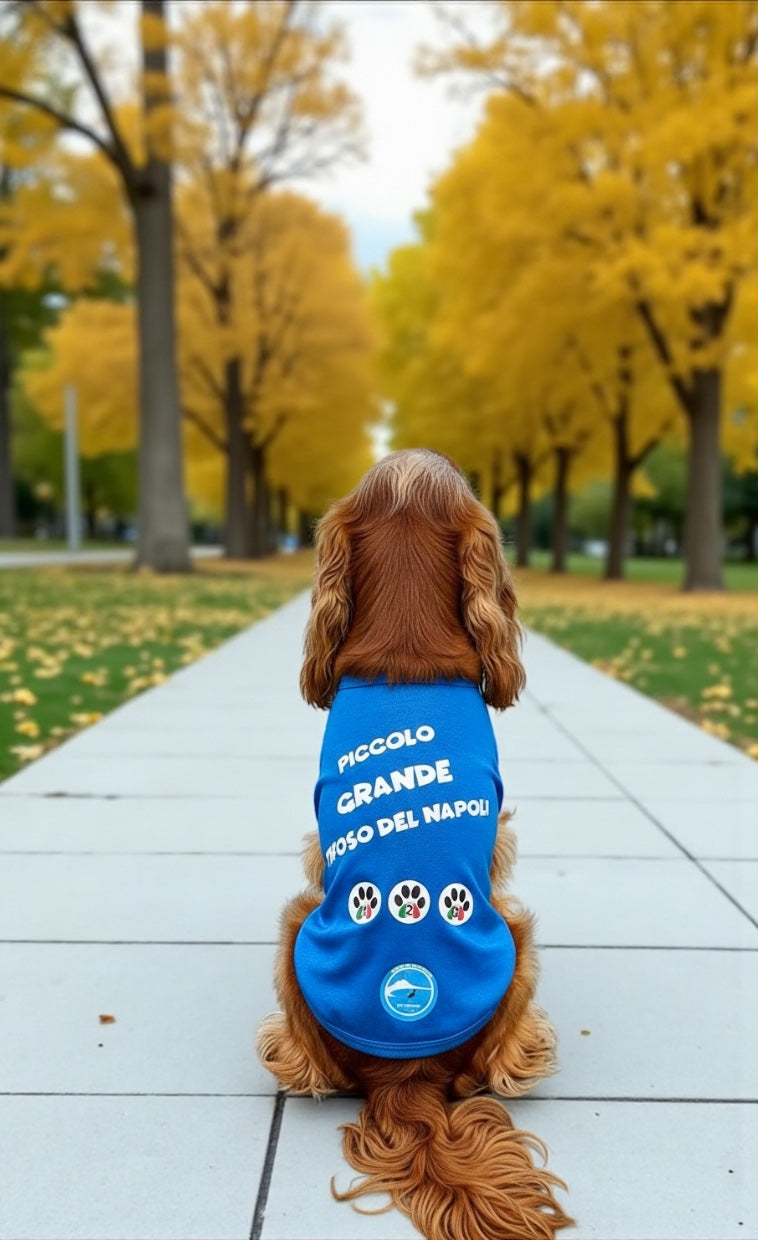 Magliette Cane Morbidissime "Piccolo grande tifoso del Napoli" - Abbigliamento Tifoso Napoli