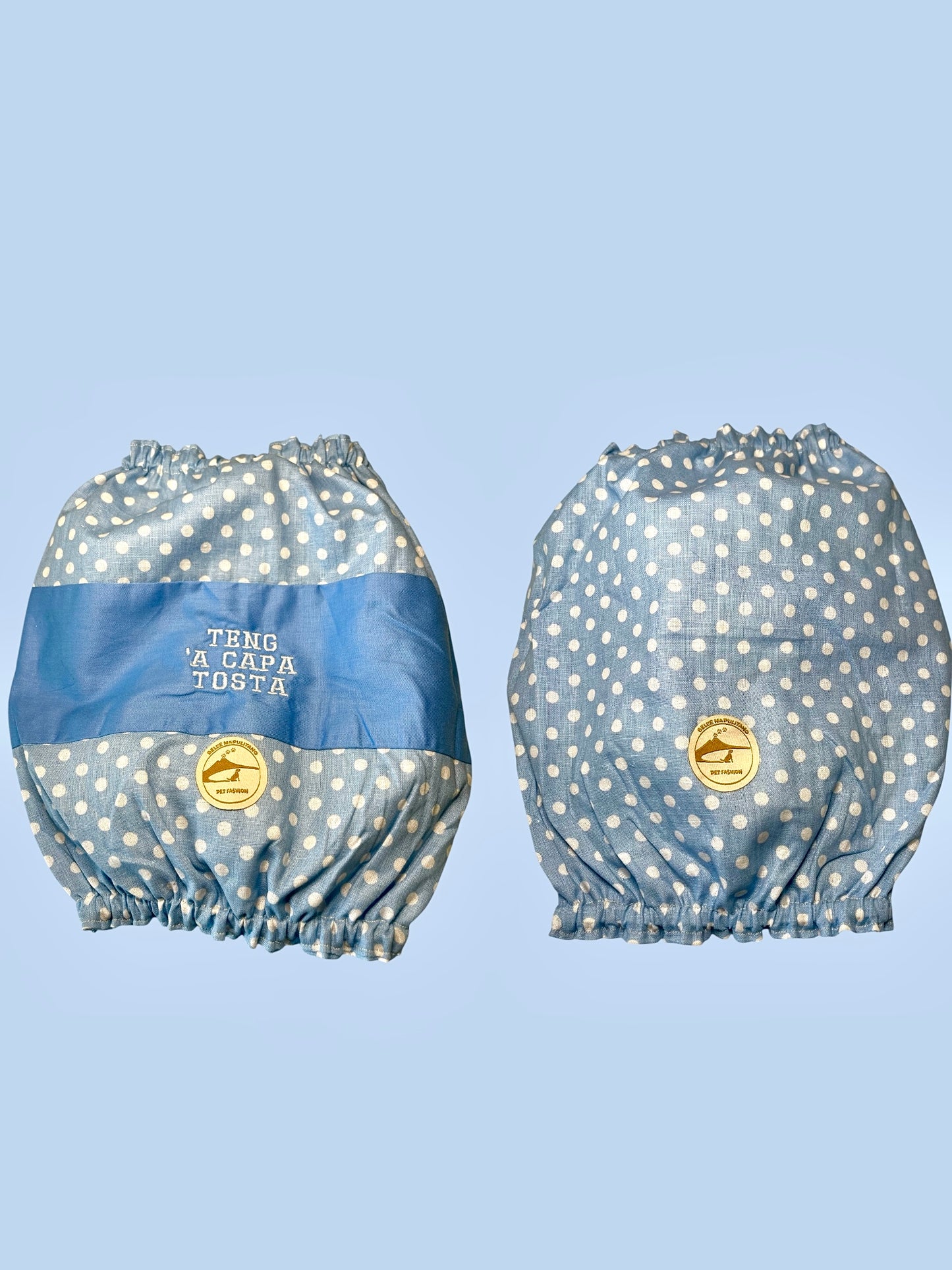 Snood Cane Double-Face in Puro Cotone con Ricamo: "Teng ‘a Capa Tost" – Testardaggine e Stile!