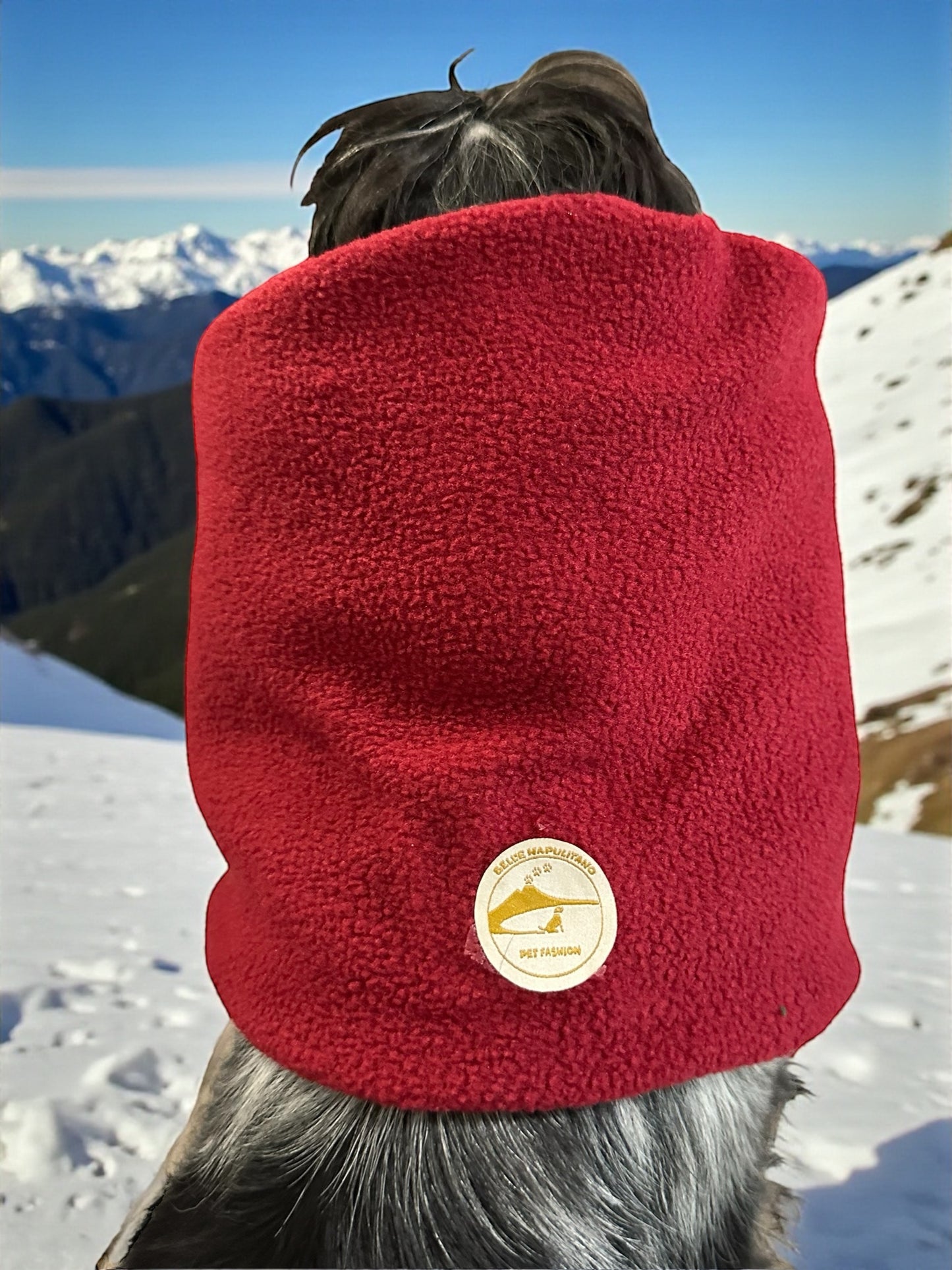 Snood cane in Pile personalizzabile / copri orecchie caldo invernale color bordeaux