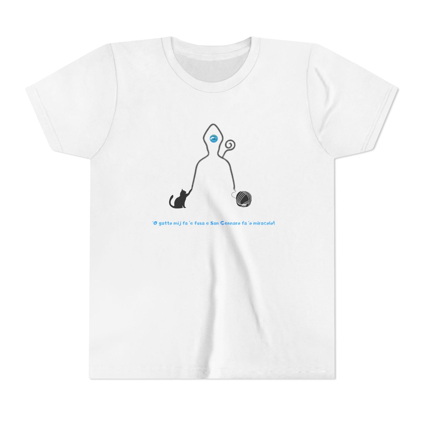 T-Shirt Ragazzi Maniche Corte "San Gennaro" – Cotone Pettinato Airlume Morbido