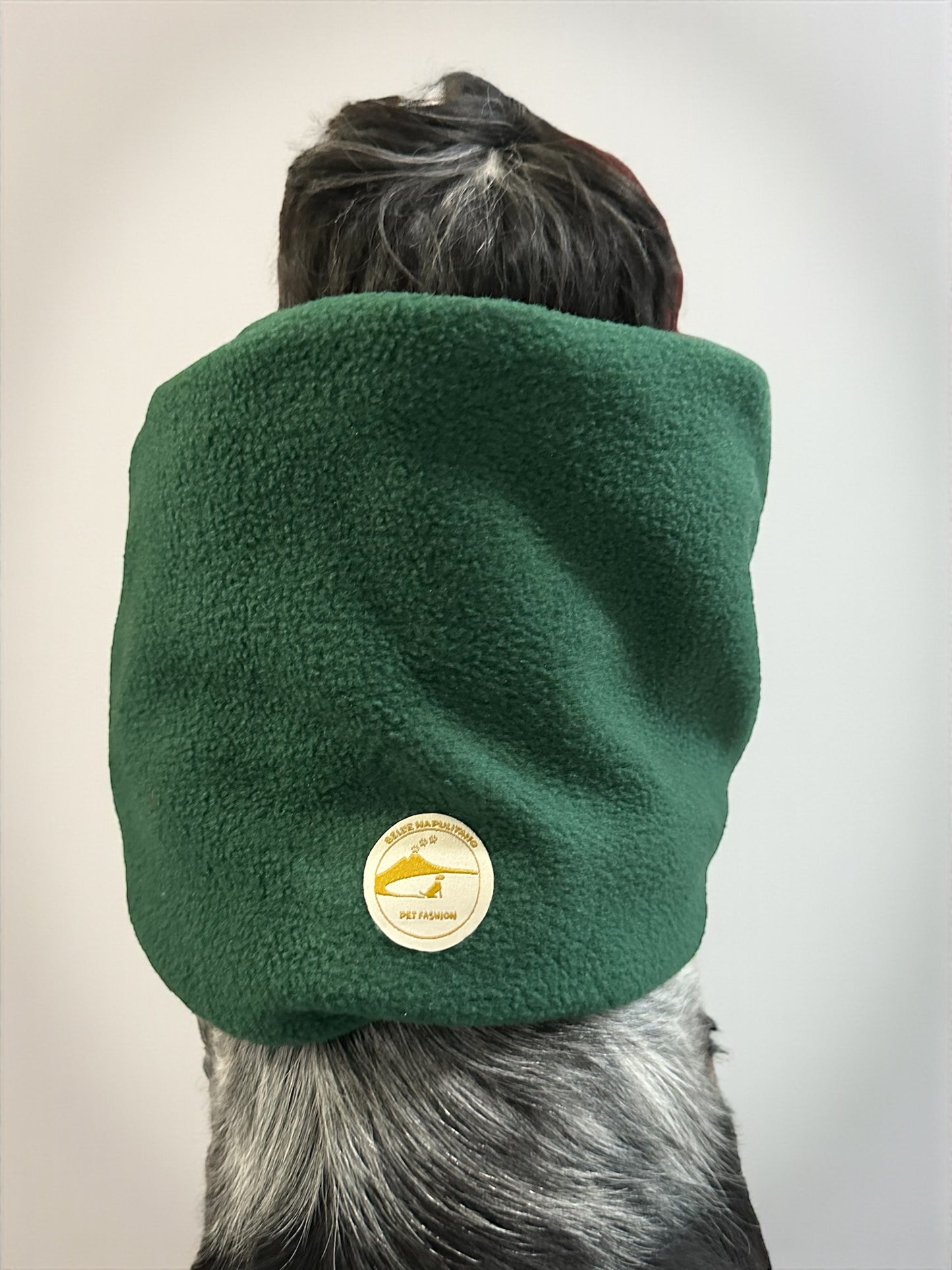Snood Cane in Pile Personalizzabile | Copri Orecchie Caldo Invernale Verde Bottiglia