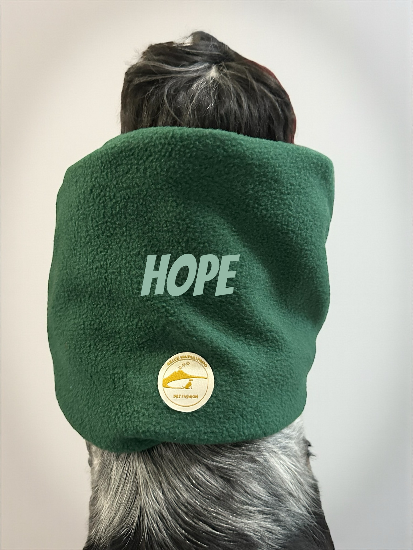 Snood Cane in Pile Personalizzabile | Copri Orecchie Caldo Invernale Verde Bottiglia