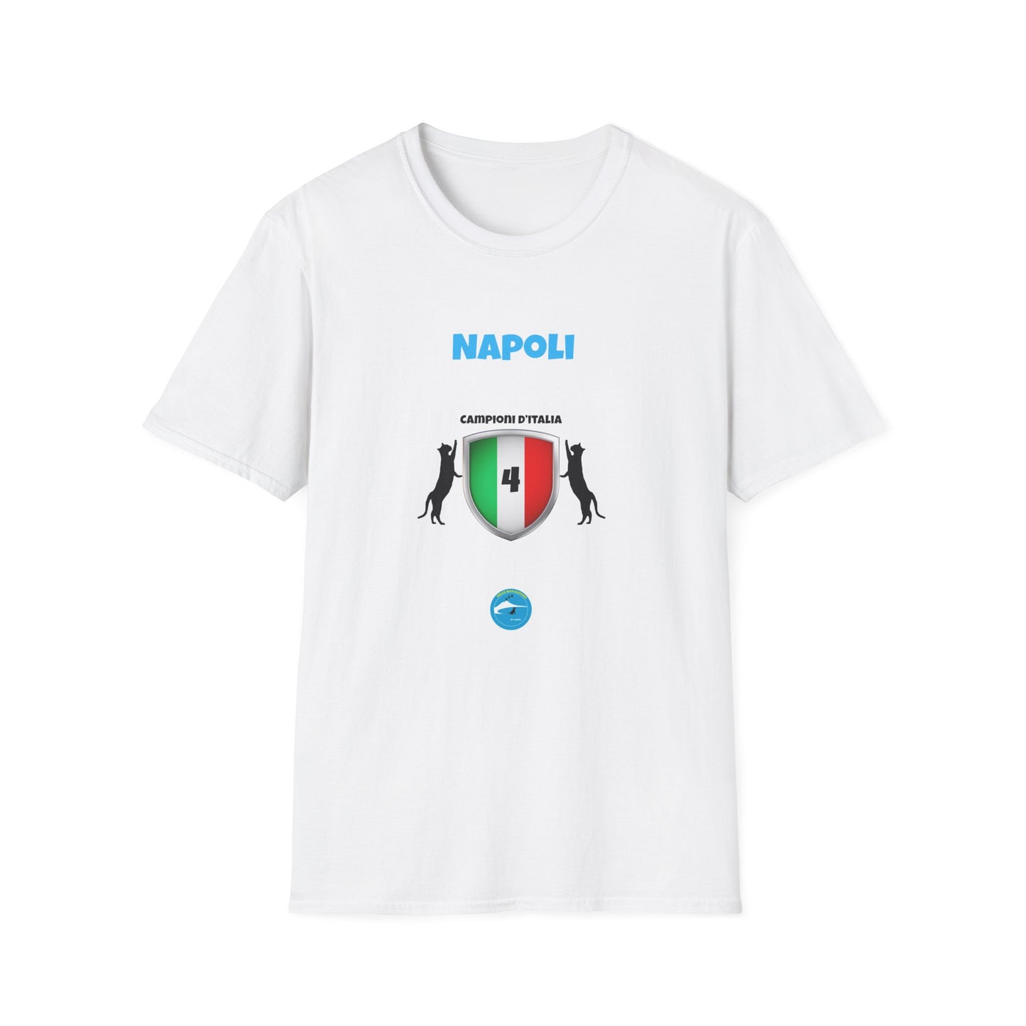 T-Shirt Unisex Napoli 4° Scudetto - Design Esclusivo 2 Gatti per adulti