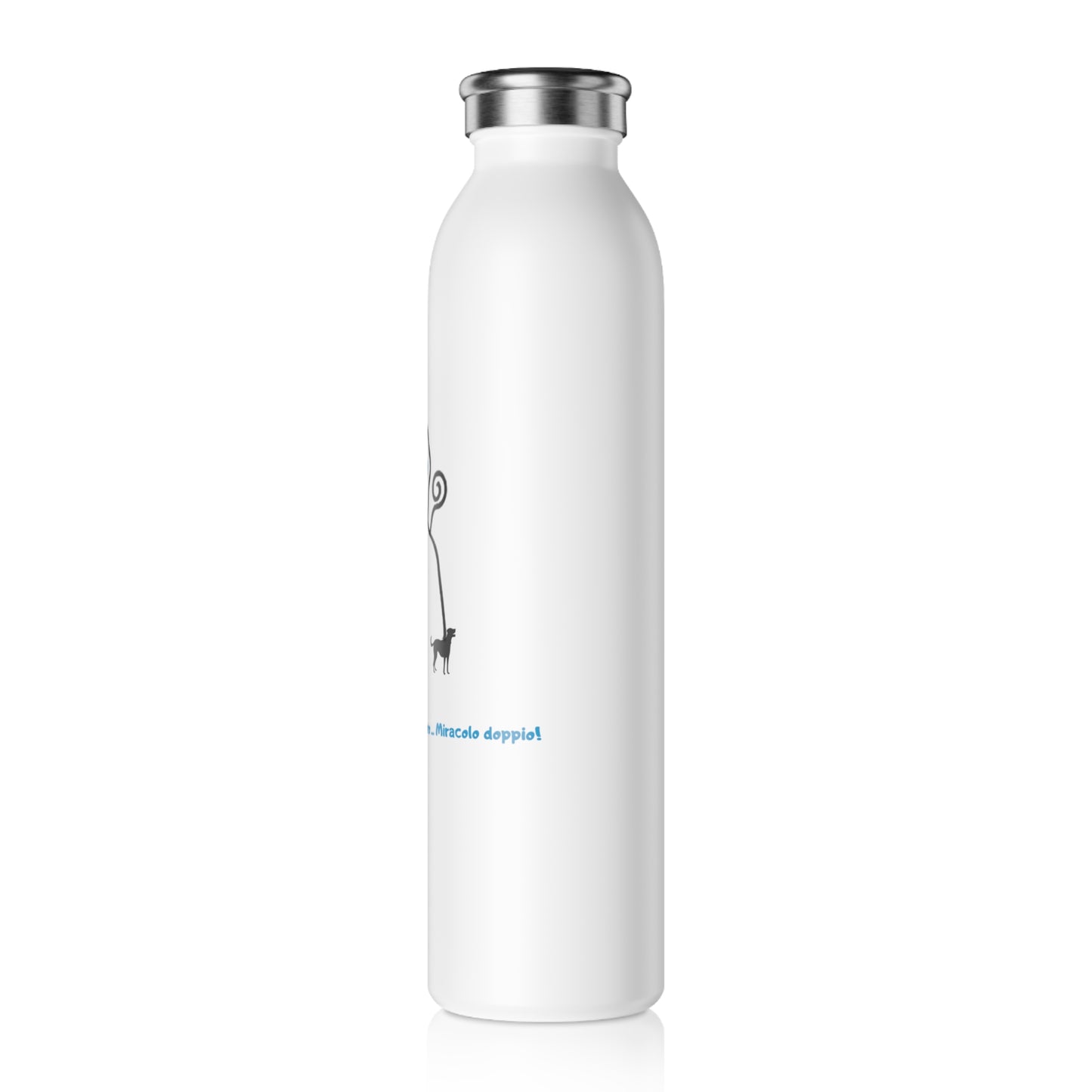 Borraccia Termica Acciaio Inox 600ml "Donna, Cane & San Gennaro" – Design Esclusivo