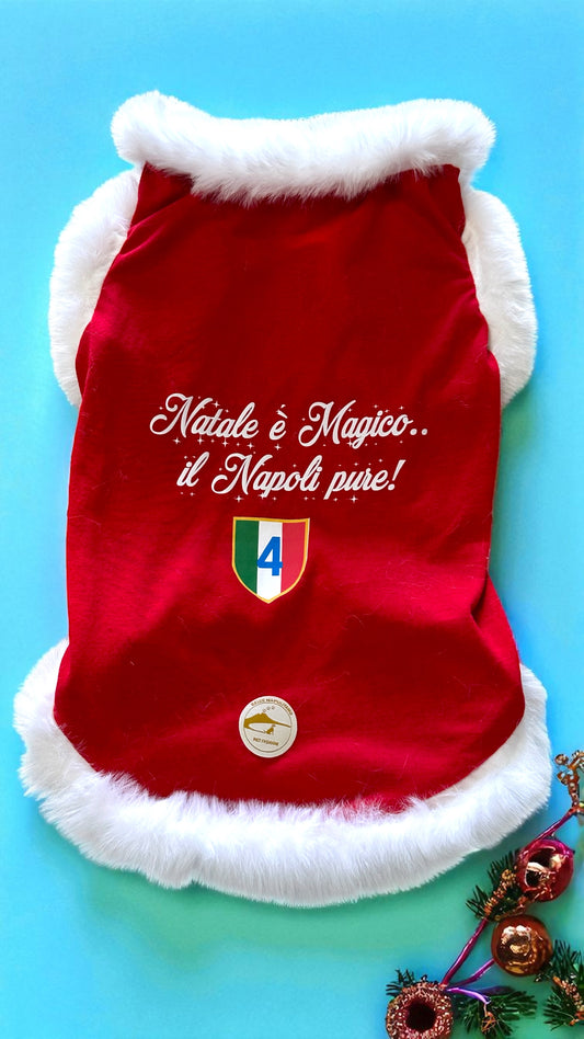 Maglia Natalizia per cani - Calcio Napoli - “Natale è magico.. il Napoli pure!”