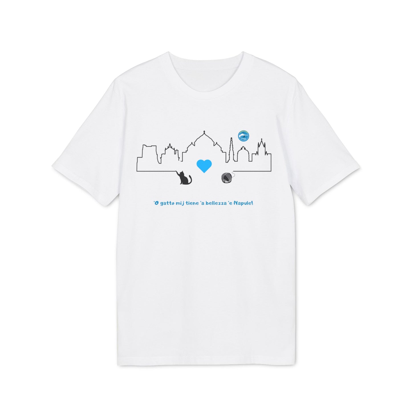 T-Shirt Unisex per adulti "Napoli Skyline" - 100% Cotone Biologico & Design Esclusivo