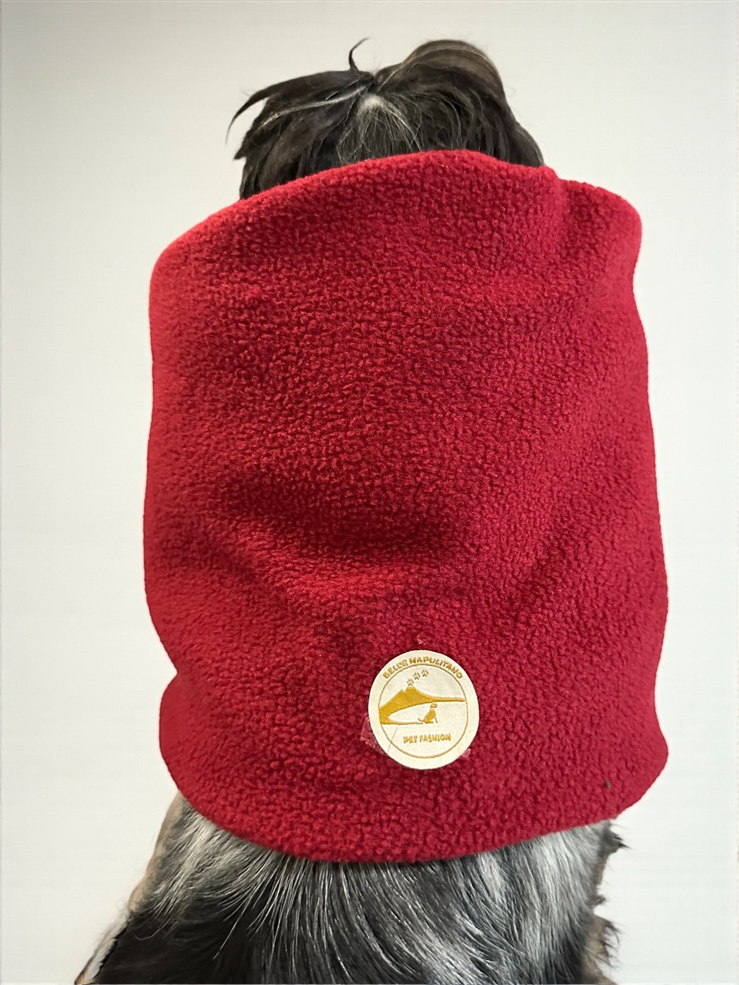 Snood cane in Pile personalizzabile / copri orecchie caldo invernale color bordeaux