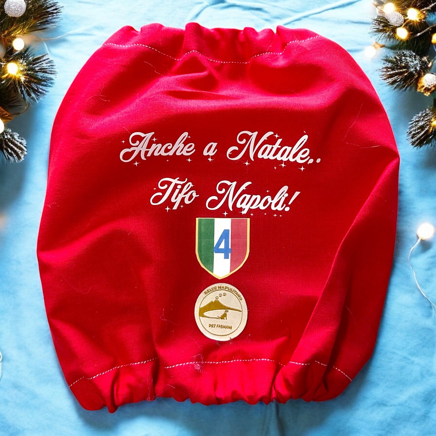 Snood natalizio per cani - Calcio Napoli - “Anche a Natale.. tifo Napoli!”