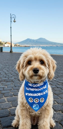 Bandane per Cani “Un giorno all’improvviso m’innamorai di te”- 100% Cotone