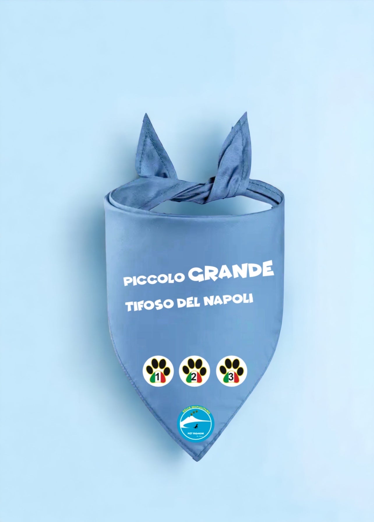 Bandane per Cani “Piccolo Grande Tifoso del Napoli” - 100% Cotone