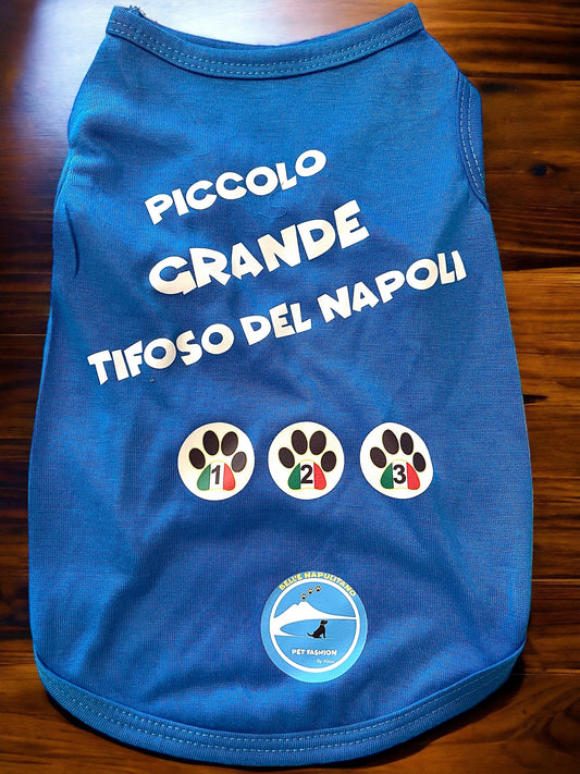 Magliette Cane Morbidissime "Piccolo grande tifoso del Napoli" - Abbigliamento Tifoso Napoli