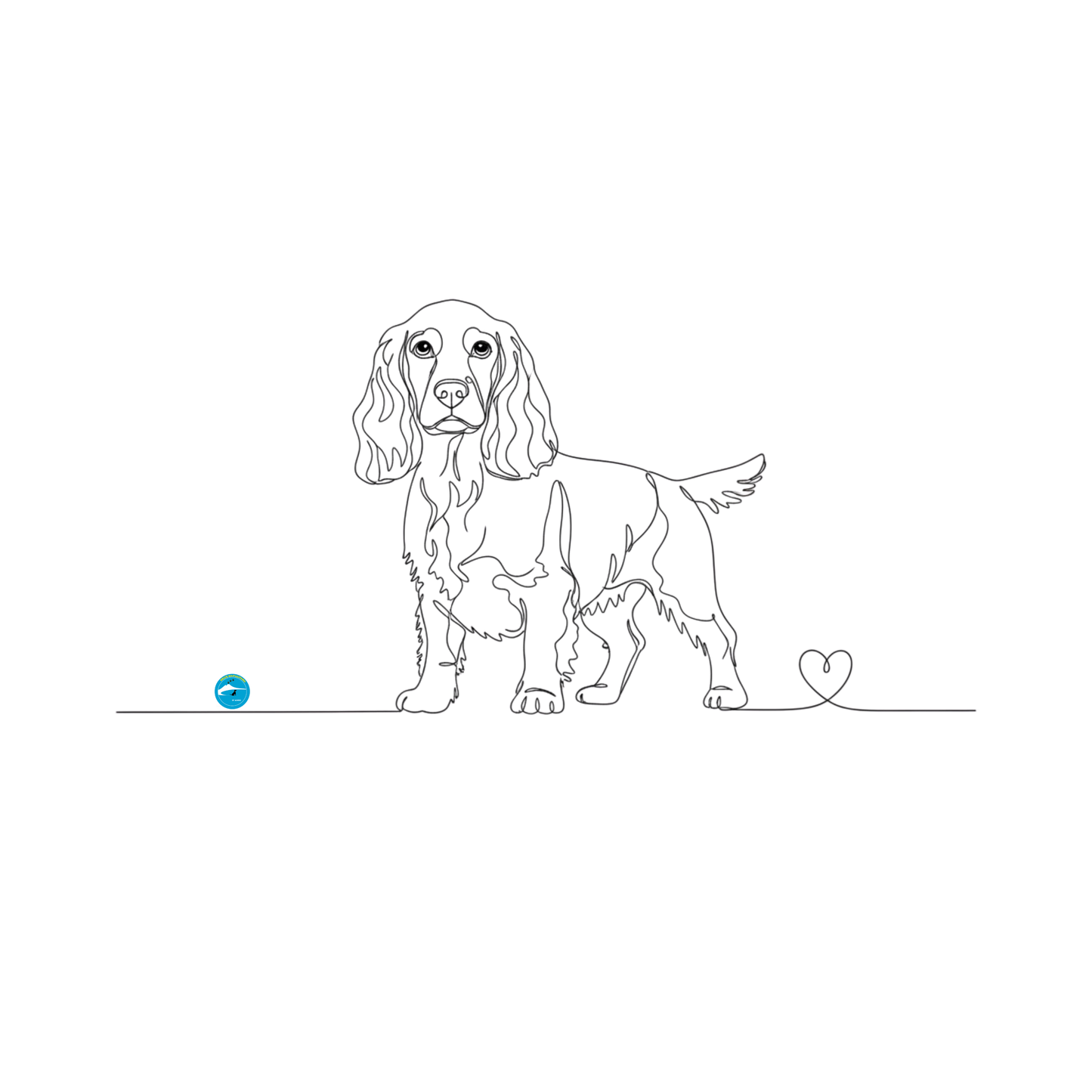 Borsa eco-friendly -Cocker e cuore - Art Line