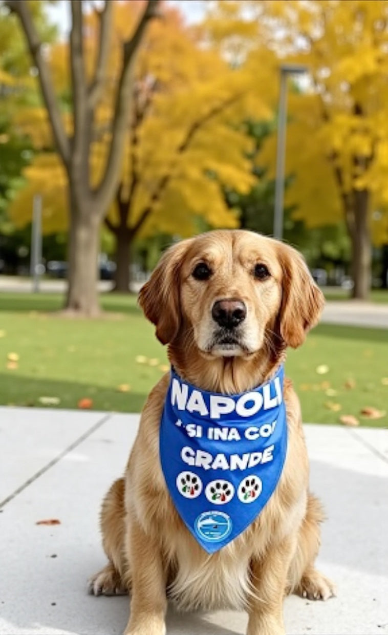 Bandane per Cani “Napoli tu si ‘na cosa grande”- 100% Cotone